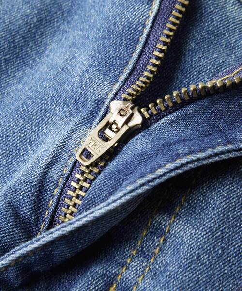 「ZIP FIVE」 加工スキニーデニムパンツ MEDIUM グレー メンズ