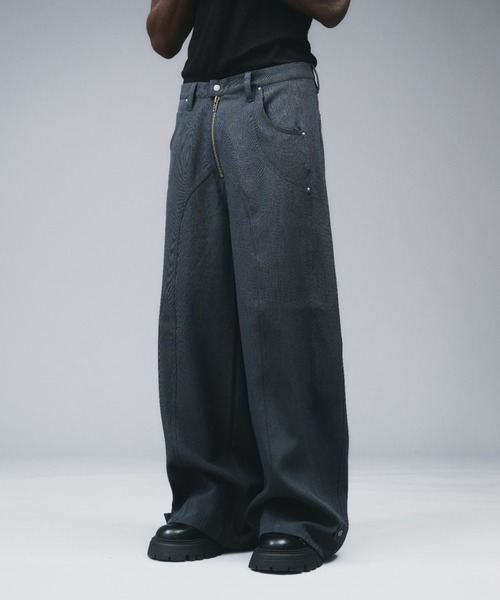 ANDER HUNK バギースラックス ANDER HUNK スラックス Seem Design Polyester Baggy Slacks / シーム