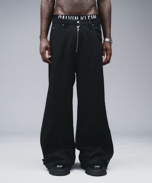 ANDER HUNK スラックス Seem Design Polyester Baggy Slacks / シーム