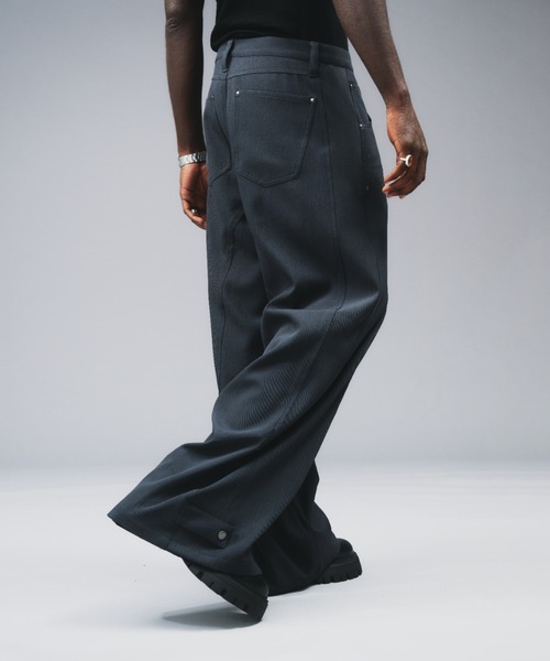 ANDER HUNK スラックス Seem Design Polyester Baggy Slacks / シーム