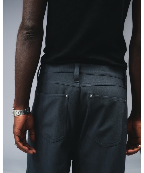 ANDER HUNK スラックス Seem Design Polyester Baggy Slacks / シーム