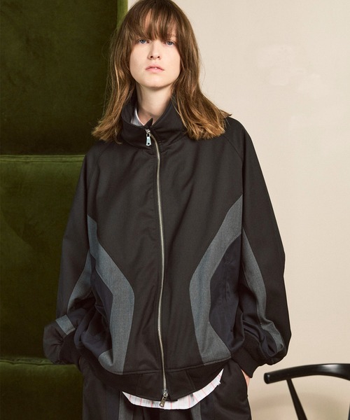 MAISON SPECIAL(メゾンスペシャル) Track Jacket UNISEX》Wool Mixed Prime-Over Track Jacket/ウールミックス