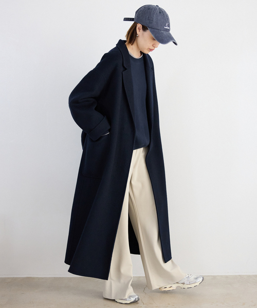 美品レディースM☆SLOBE IENAカシミヤ混ウールチェスターコート SLOBE IENA コート チェスターコート souple wool ダブル