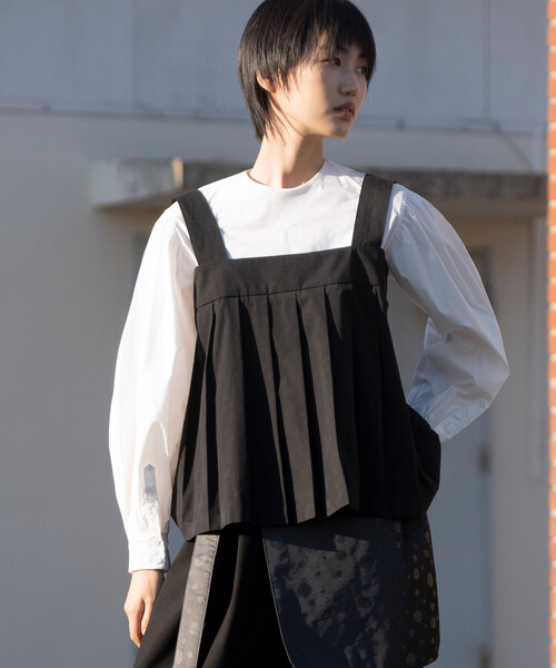 Bshop ベスト ジレ eunoia | プリーツ ベスト WOMEN レディース