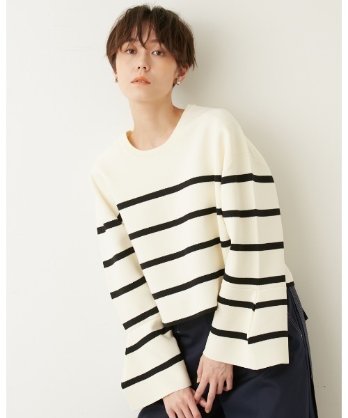 「emmi」 長袖ニット FREE イエロー レディース_画像3