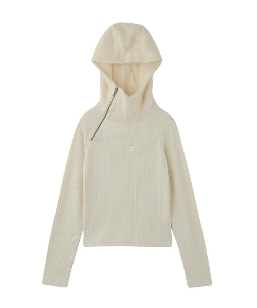 X-girl（エックスガール） パーカー HAIRY HOODED HALF ZIP TOP