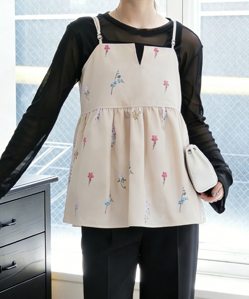 ReRe キャミソール 花柄キャミソールチュニック : ZOZOTOWN Yahoo!店