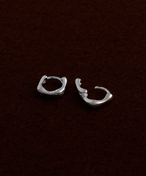 whoseA（フーシー） ピアス 「silver925」SquareHoopPierce8mm