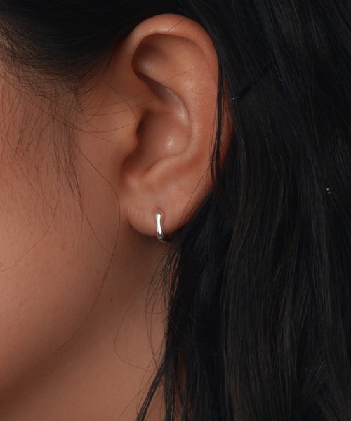 whoseA（フーシー） ピアス 「silver925」SquareHoopPierce8mm
