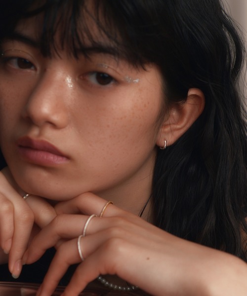 whoseA（フーシー） ピアス 「silver925」SquareHoopPierce8mm 