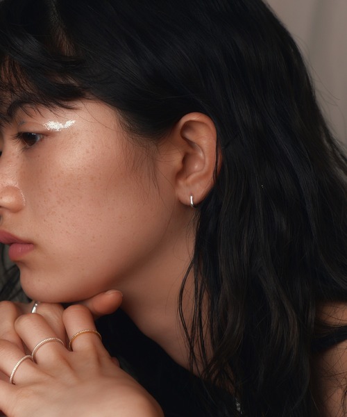 whoseA（フーシー） ピアス 「silver925」SquareHoopPierce8mm