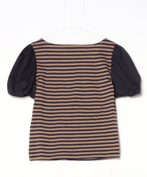 M's GRACY半袖トップス40サイズ M'S GRACY（エムズグレイシー） ボーダー柄半袖カットソー 40 ネイビー