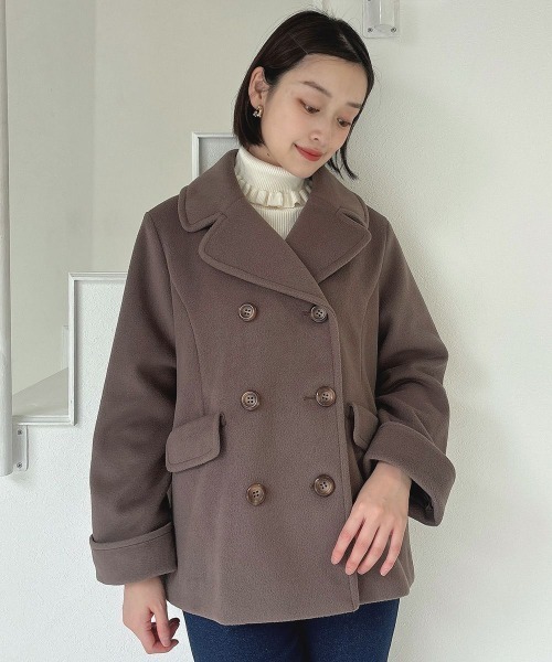 F i.n.t（フィント） ピーコート pコート ダブル釦Aラインピーコート