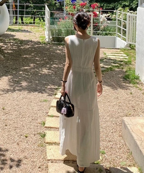 「FREE STYLISTS」 「YUGA」ノースリーブワンピース FREE ブラック レディース_画像3