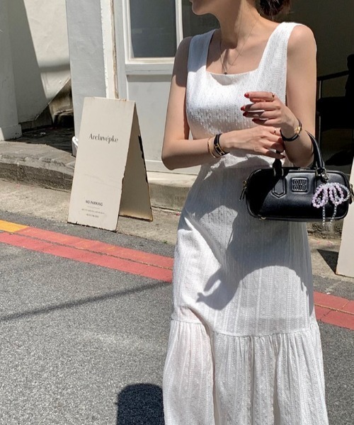 「FREE STYLISTS」 「YUGA」ノースリーブワンピース FREE ブラック レディース_画像4