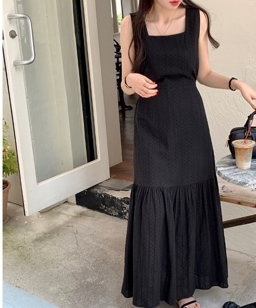 「FREE STYLISTS」 「YUGA」ノースリーブワンピース FREE ブラック レディース_画像8