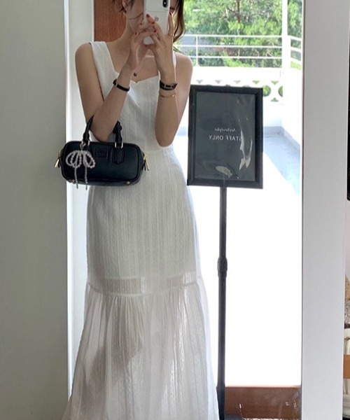 「FREE STYLISTS」 「YUGA」ノースリーブワンピース FREE ブラック レディース_画像9