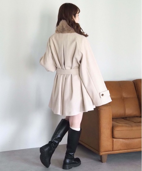 tiptop（ティップトップ） トレンチコート コート ファーティペット付