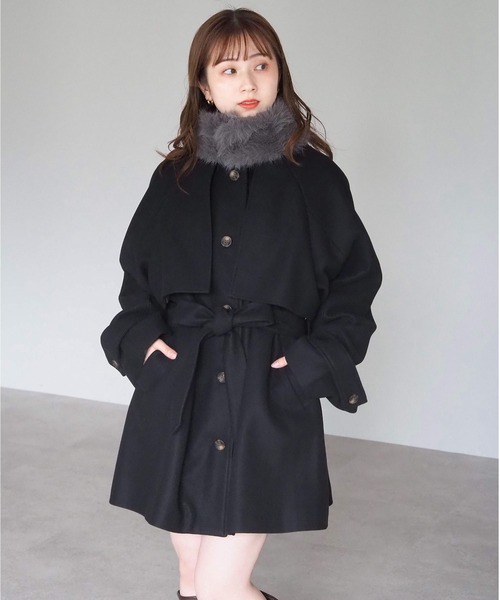 tiptop（ティップトップ） トレンチコート コート ファーティペット付