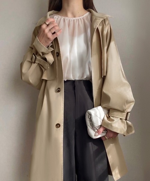 「FILLOU」 トレンチコート MEDIUM ベージュ レディース_画像2