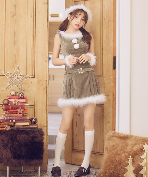 sugar nine コスプレ ベルト付きファーサンタコスプレ「コスプレ4点