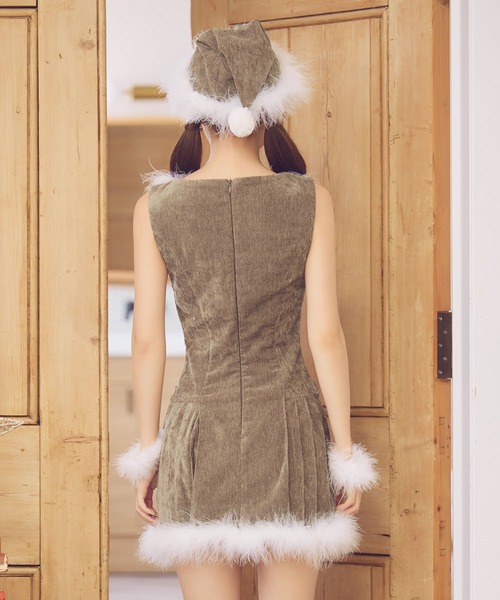 【新品未使用】sugar ベルト付きファーサンタコスプレ sugar nine コスプレ ベルト付きファーサンタコスプレ「コスプレ4点