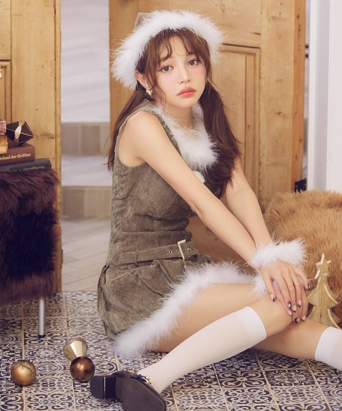 sugar nine コスプレ ベルト付きファーサンタコスプレ「コスプレ4点