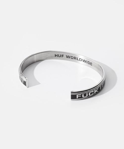 HUF ハフ ブレスレット  S/M ステッカー付 HUF（ハフ） ブレスレット HUF MONO BRACELET モノ メッセージ