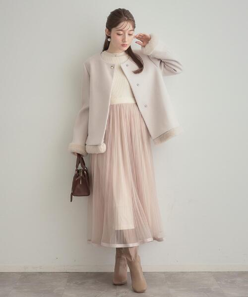 Couture Brooch（クチュール ブローチ） ノーカラーコート コート