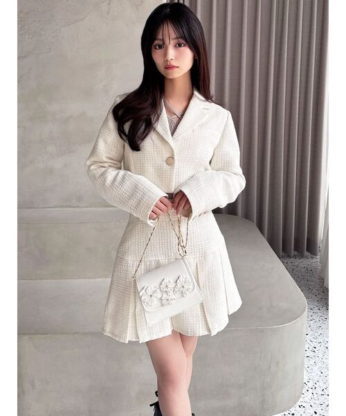 RESEXXY（リゼクシー） コート アウター ツイードクロップドジャケット