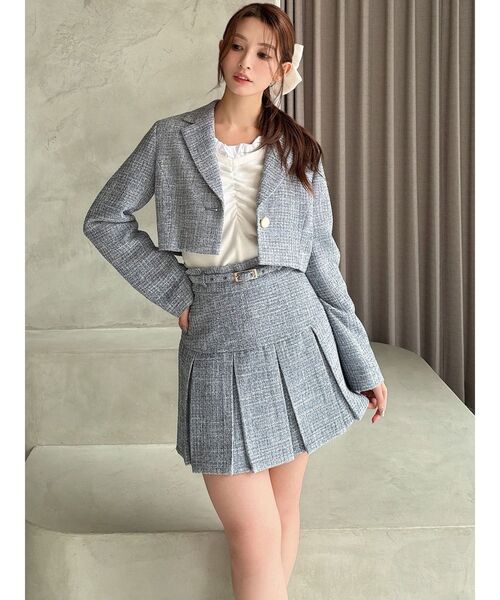 RESEXXY（リゼクシー） コート アウター ツイードクロップドジャケット