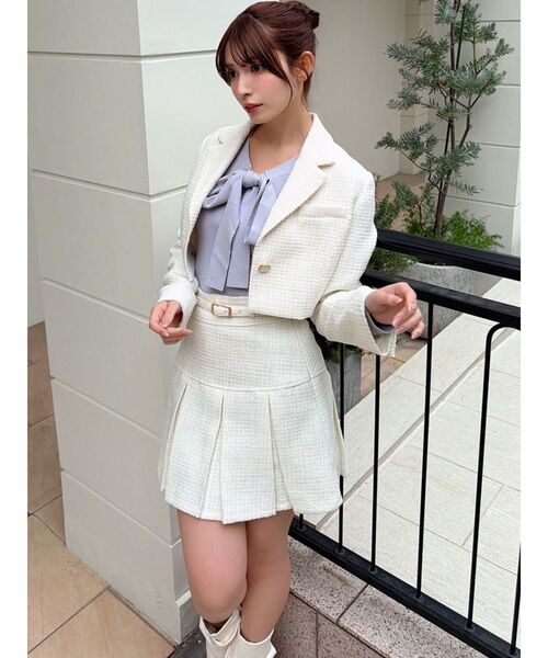 RESEXXY（リゼクシー） コート アウター ツイードクロップドジャケット