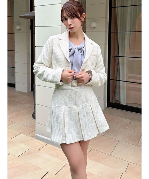 RESEXXY（リゼクシー） コート アウター ツイードクロップドジャケット