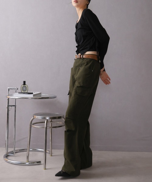 「Ulysses」 「Doula Doula」カーゴパンツ M ライトベージュ レディース_画像7