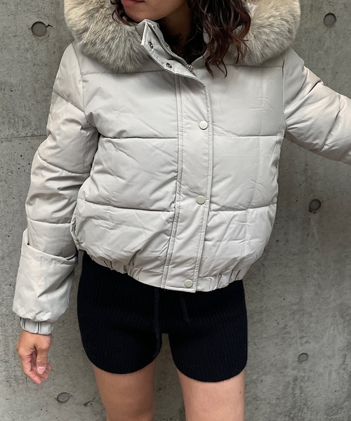 OLD NAVY 短丈ジャケット　ビンテージ　アメ製　 ファー　毛皮　ダウン Roger&Raw（ロジャーアンドロウ） ダウンコート ダウンジャケット 「裏