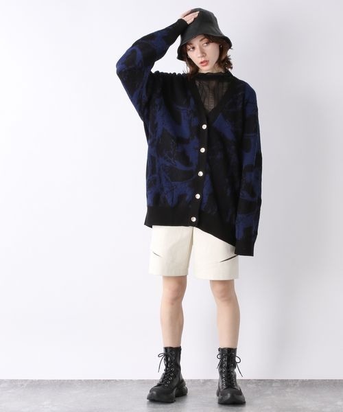 「JEANASIS」 ニットカーディガン FREE グレー系その他 レディース_画像2
