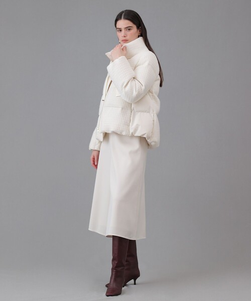 ANAYI（アナイ） ダウンコート ダウンジャケット ラティスツイード