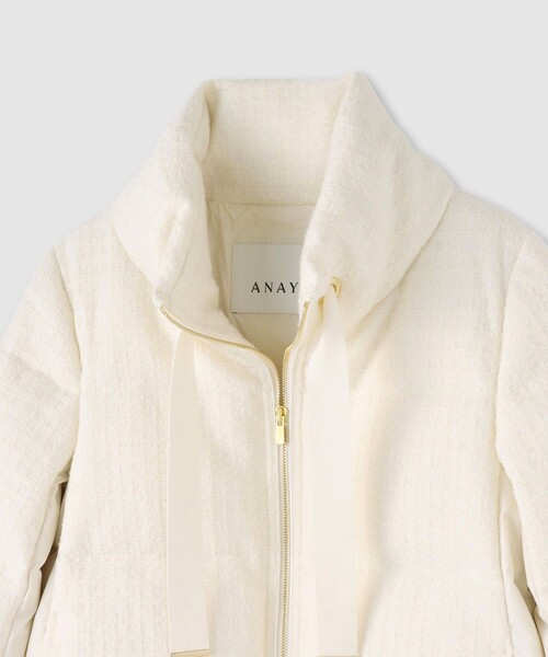 ANAYI（アナイ） ダウンコート ダウンジャケット ラティスツイード
