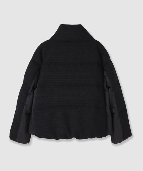 美品　ANAYI　ツイード生地　ダウンコート　ミドル丈　比翼仕立て　36 ANAYI（アナイ） ダウンコート ダウンジャケット ラティスツイード