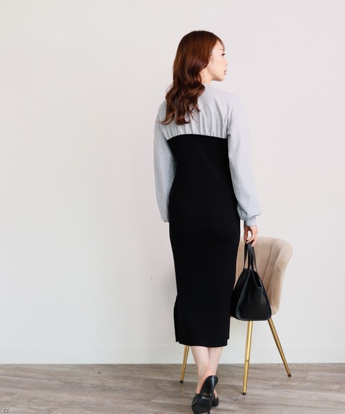 「LIPSERVICE」 ドッキングワンピース FREE ブラウン レディース_画像2