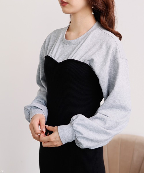 「LIPSERVICE」 ドッキングワンピース FREE ブラウン レディース_画像3