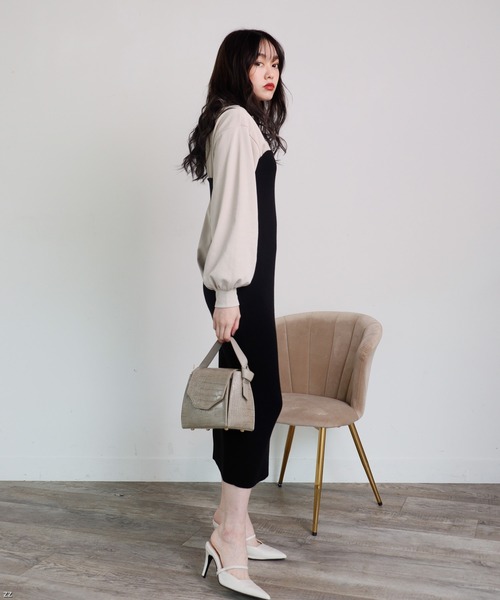 「LIPSERVICE」 ドッキングワンピース FREE ブラウン レディース_画像4