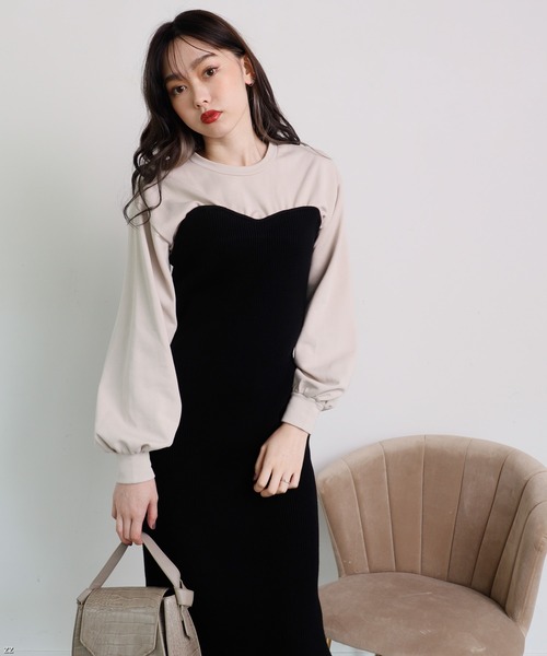 「LIPSERVICE」 ドッキングワンピース FREE ブラウン レディース_画像5