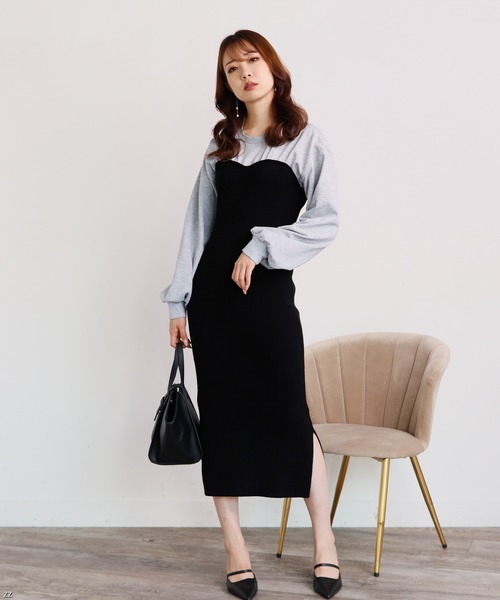 「LIPSERVICE」 ドッキングワンピース FREE ブラウン レディース_画像6