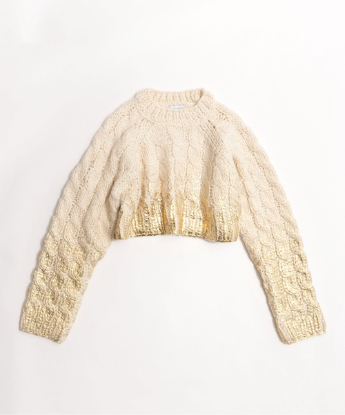 MAISON SPECIAL（メゾンスペシャル） 長袖ニット FREE シルバー