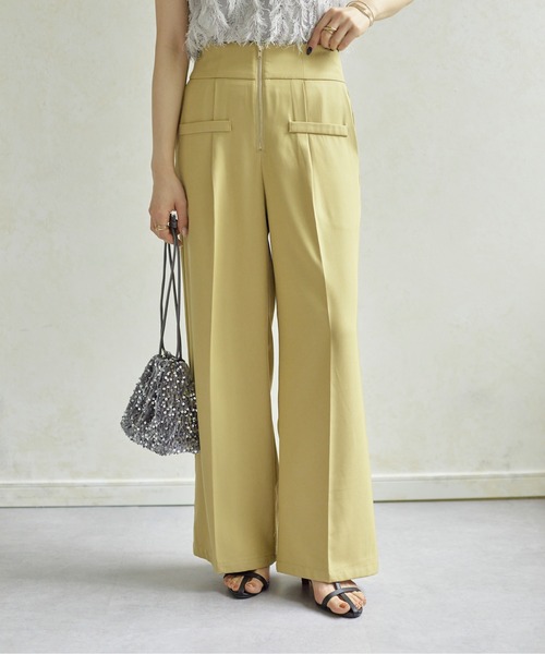 「Thevon」 スラックス FREE イエロー レディース_画像2