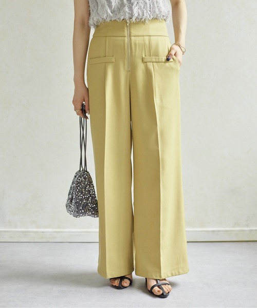 「Thevon」 スラックス FREE イエロー レディース_画像3