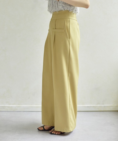 「Thevon」 スラックス FREE イエロー レディース_画像4