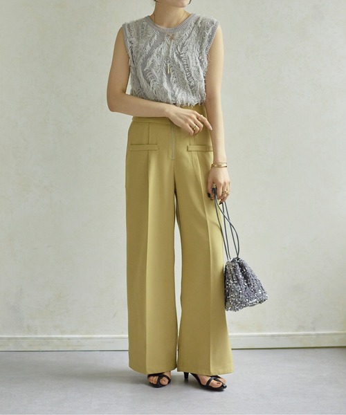 「Thevon」 スラックス FREE イエロー レディース_画像7