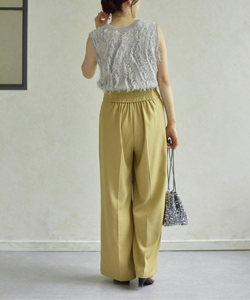 「Thevon」 スラックス FREE イエロー レディース_画像9